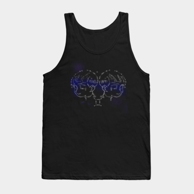 Copy of Gemini Twins Constellation Vash and Knives Painted Sky Tank Top by Owlhana